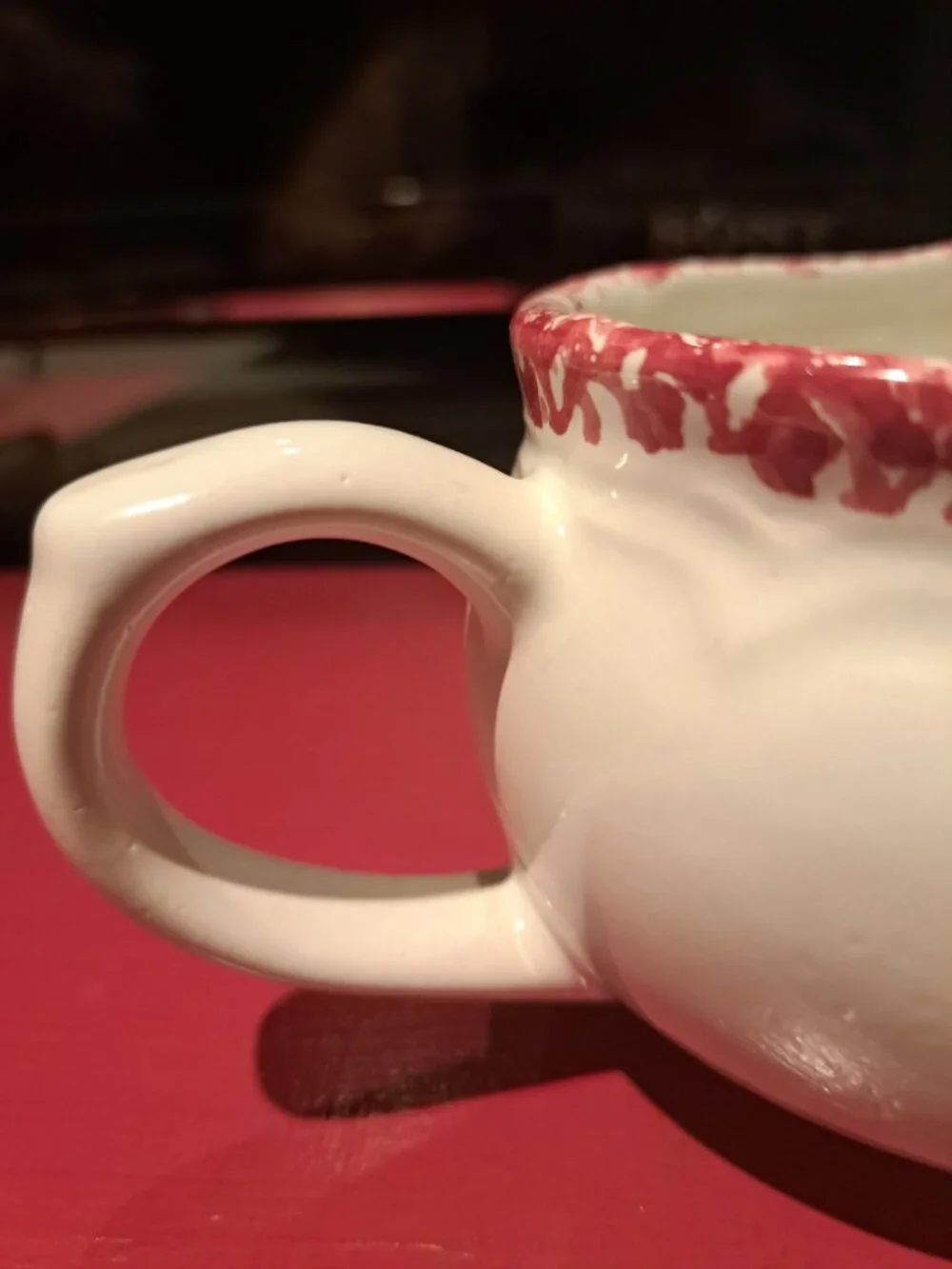Stoneware Sponge Gravy Boat